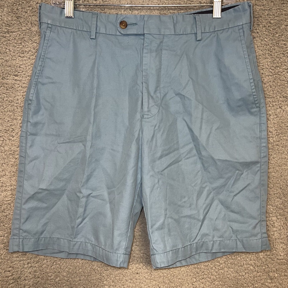 Peter Millar Shorts Men's Sz 32 Light Blue Chino Pima Cotton Golf Outdoor Pocket